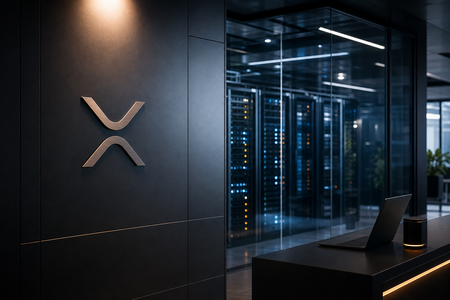 Realistisch redactioneel AI-beeld bij XRP-nieuws: Ripple levert digitale walletinfrastructuur aan Koreaanse Kbank