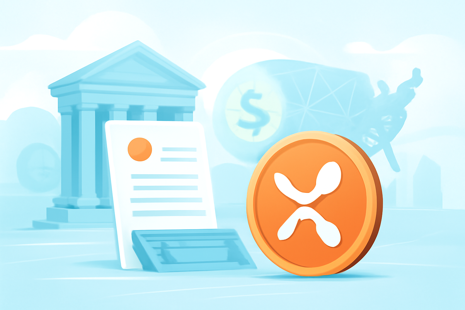Redactionele AI-illustratie bij Ripple-nieuws: Ripple Prime haalt 275 miljoen dollar op met obligatielening