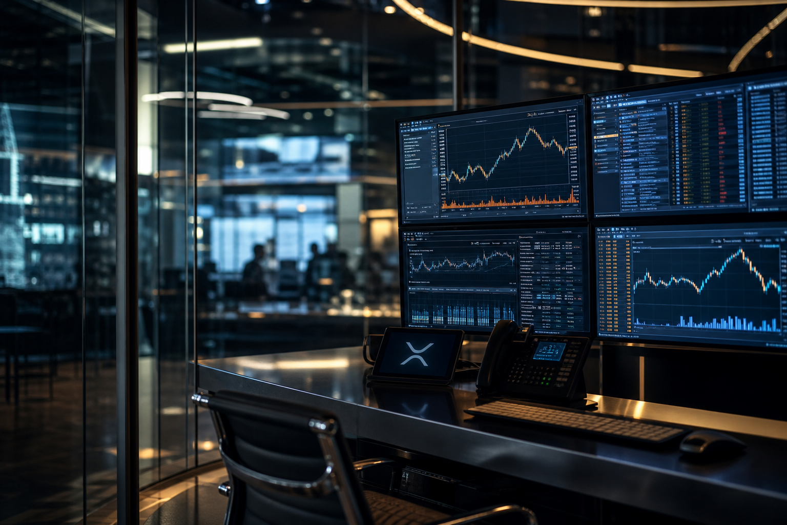 Realistisch redactioneel AI-beeld bij XRP-nieuws: XRP noteert sterke augustusrally: KuCoin meldde op 28 augustus +36,9%