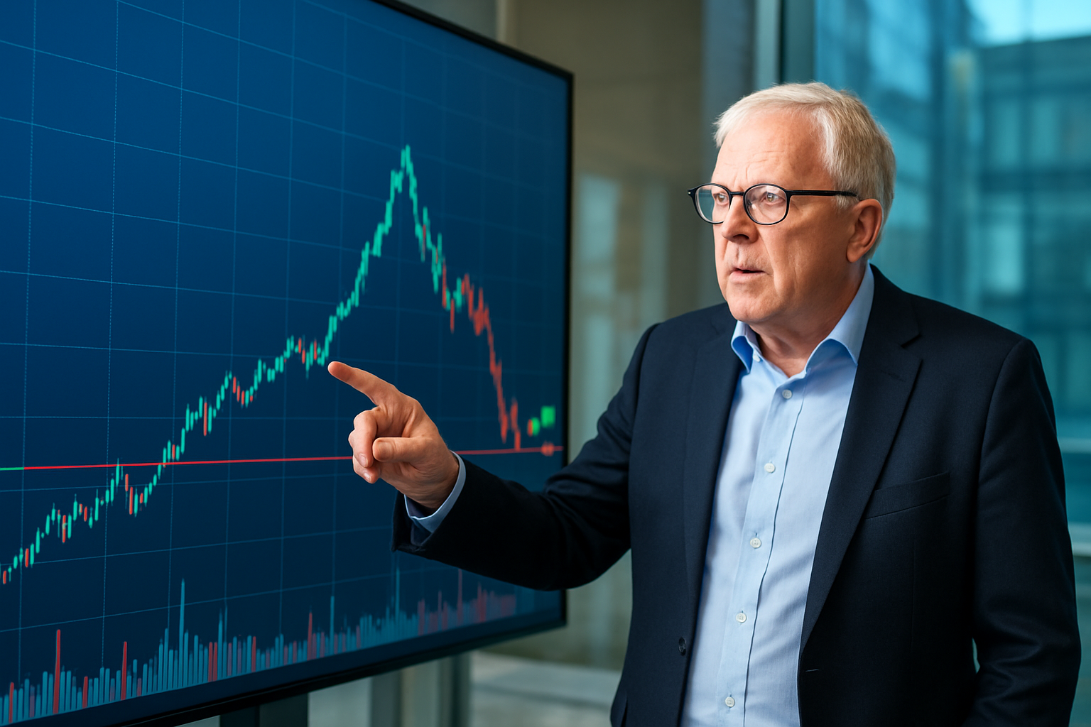 Realistisch redactioneel AI-beeld bij XRP-nieuws: Peter Brandt wijst op XRP-zone rond $1,50 tot $1,55