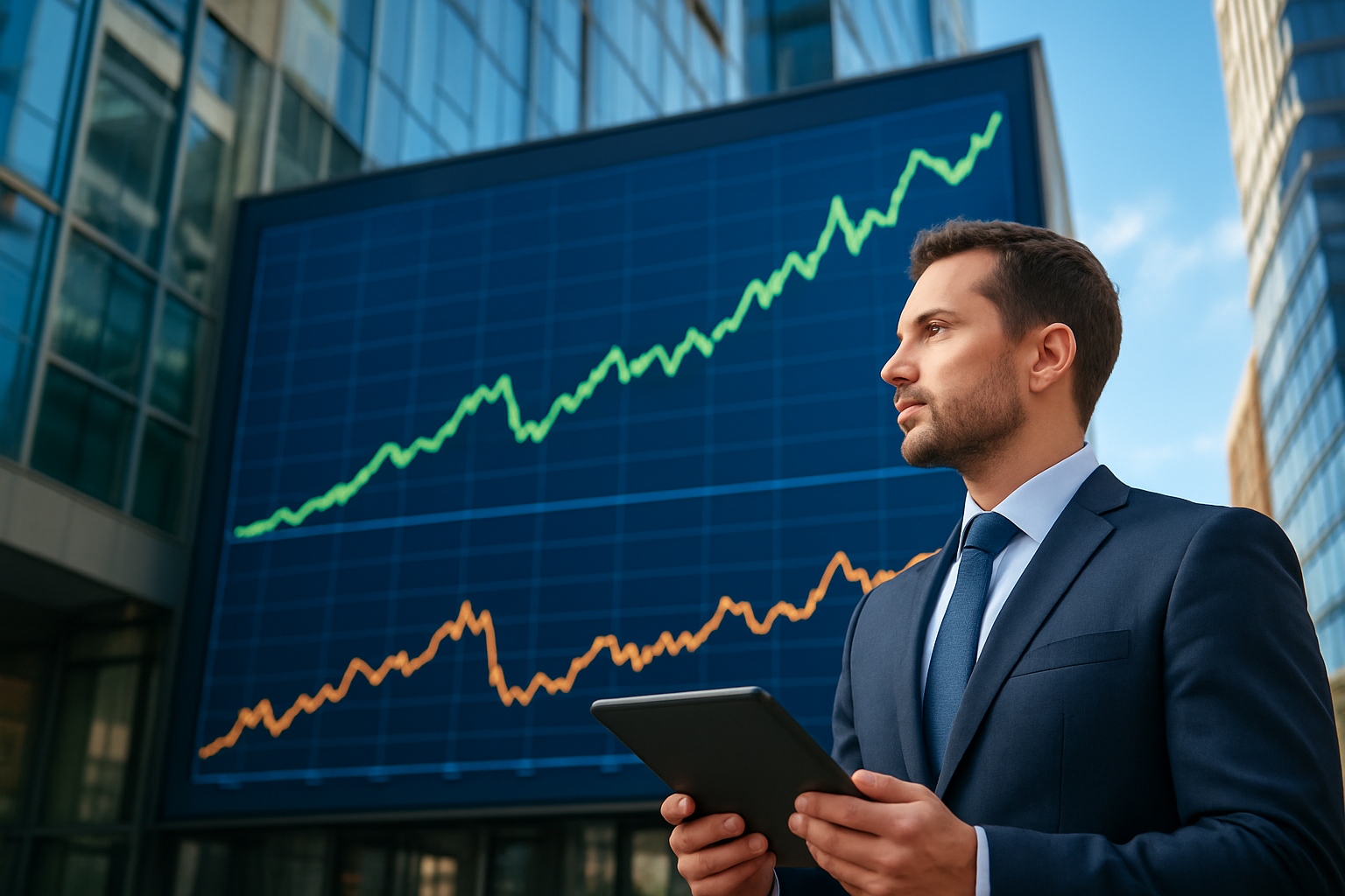Realistisch redactioneel AI-beeld bij XRP-nieuws: XRP steeg in augustus harder dan Bitcoin volgens marktdata