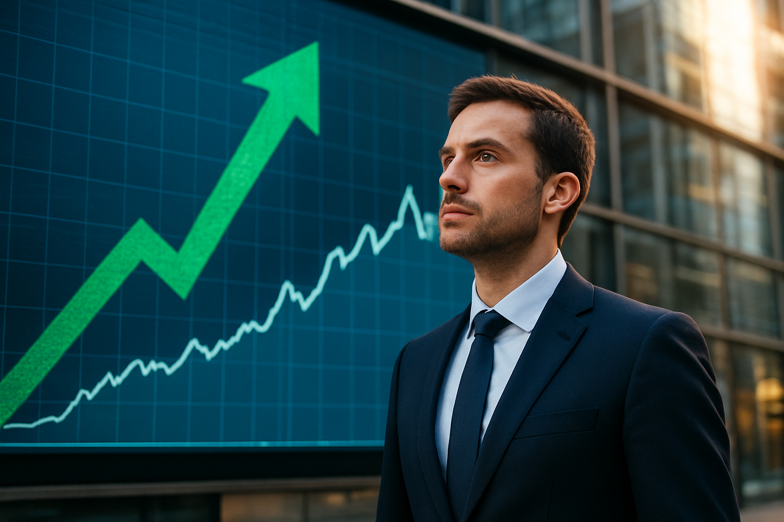 Realistisch redactioneel AI-beeld bij XRP-nieuws: XRP stijgt ruim 2% terwijl grafiekanalyse op hertest wijst