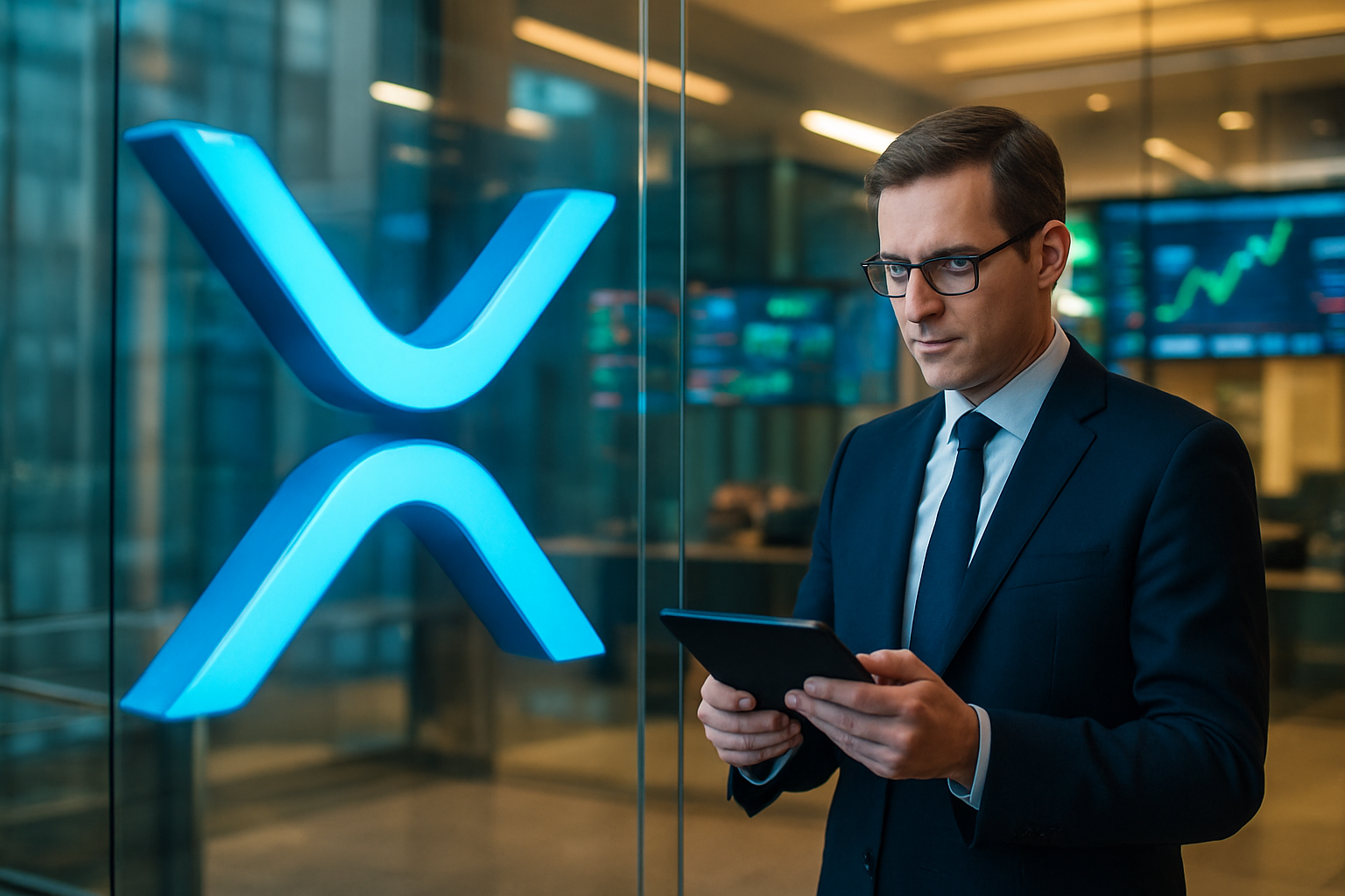 Realistisch redactioneel AI-beeld bij XRP-nieuws: XRPL.org beschrijft lending-protocol voor institutionele credit facilities