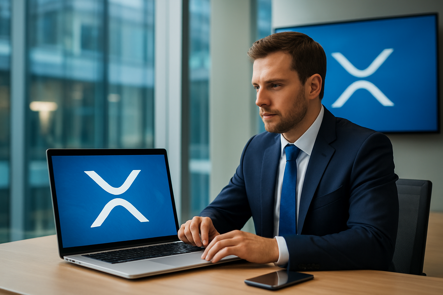 Realistisch redactioneel AI-beeld bij Ripple-nieuws: Clearpool-stemming steunt uitbreiding naar XRP Ledger