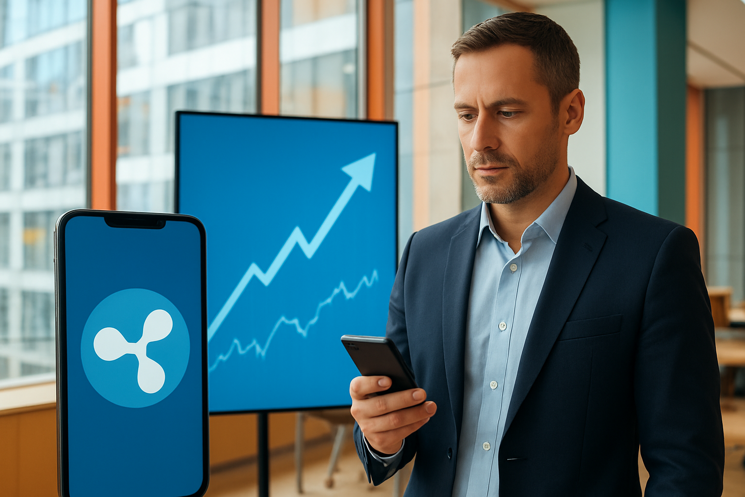 Realistisch redactioneel AI-beeld bij nieuws over RLUSD: Ripple meldt RLUSD-beschikbaarheid in Türkiye via nieuwe samenwerkingen