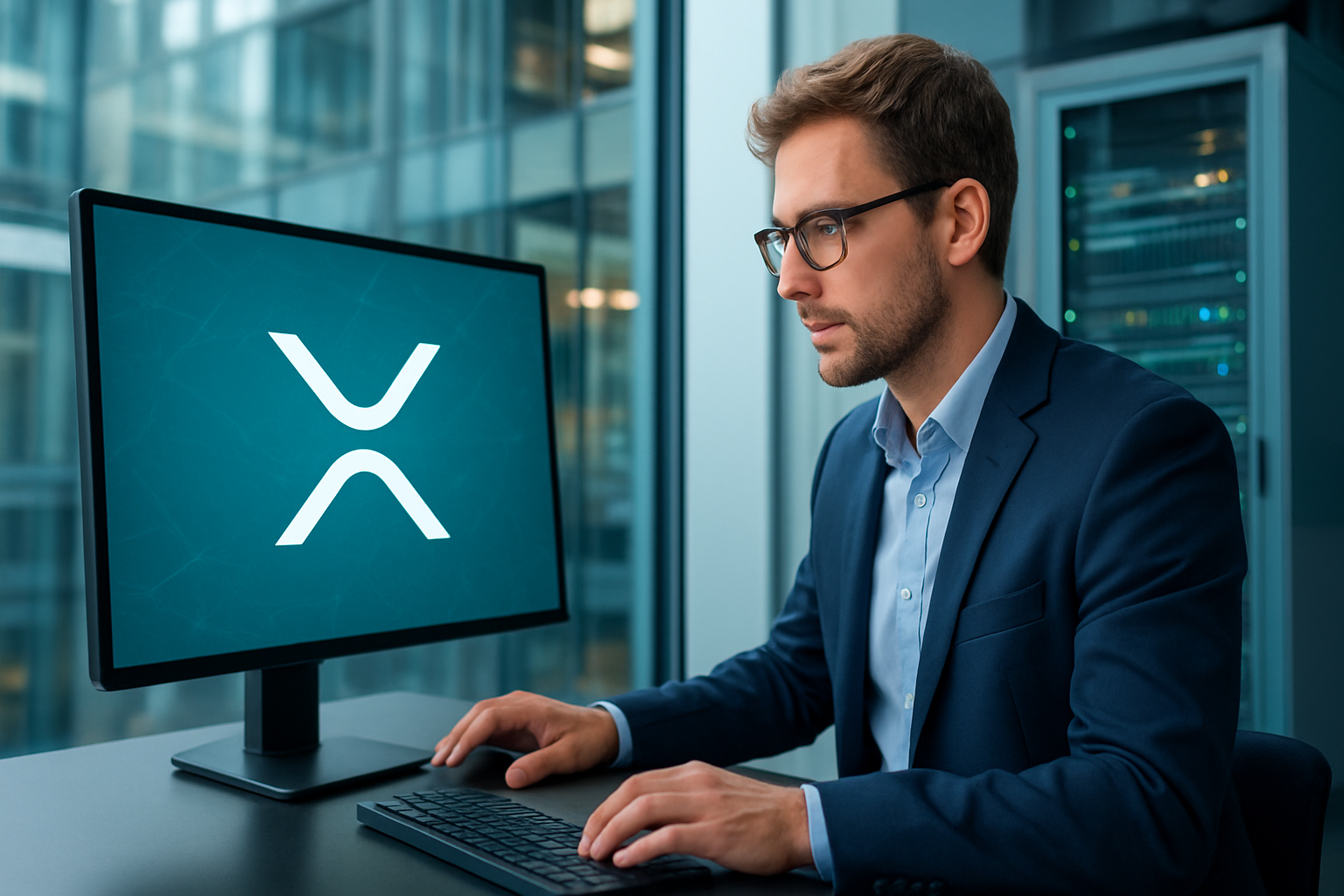 Realistisch redactioneel AI-beeld bij XRP Ledger-nieuws: Twee XRPL-bugs verholpen, één kon XRP creëren
