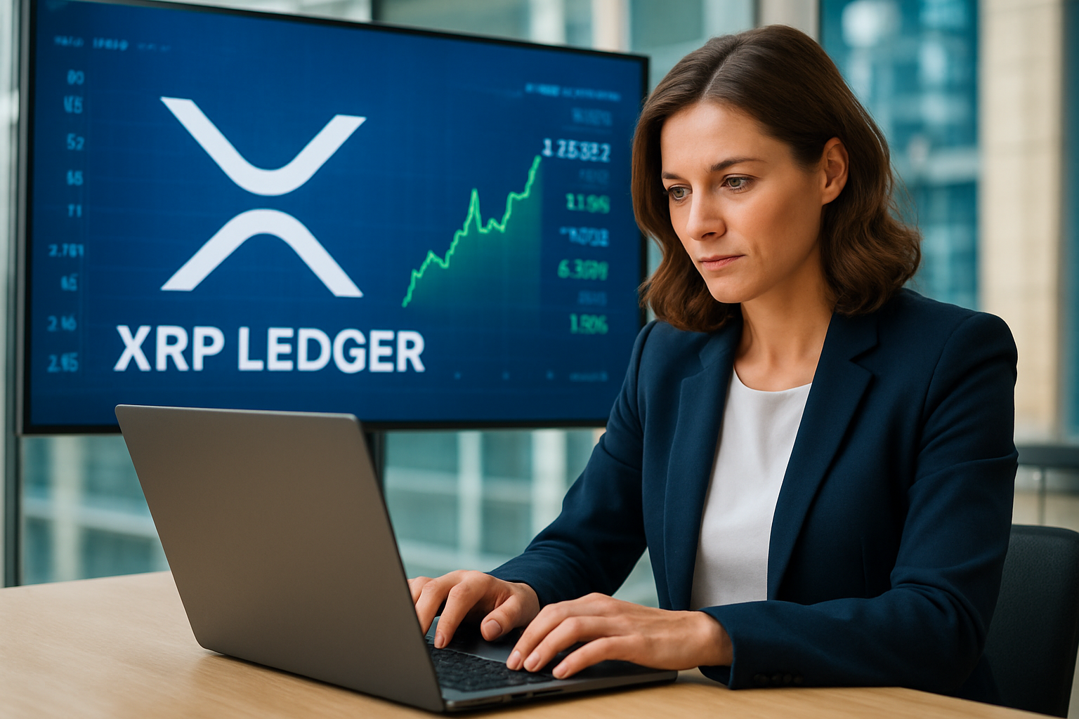 Realistisch redactioneel AI-beeld bij XRP Ledger-nieuws: XRPL.org bevestigt XRP-reserve voor accounts en ledger-objecten